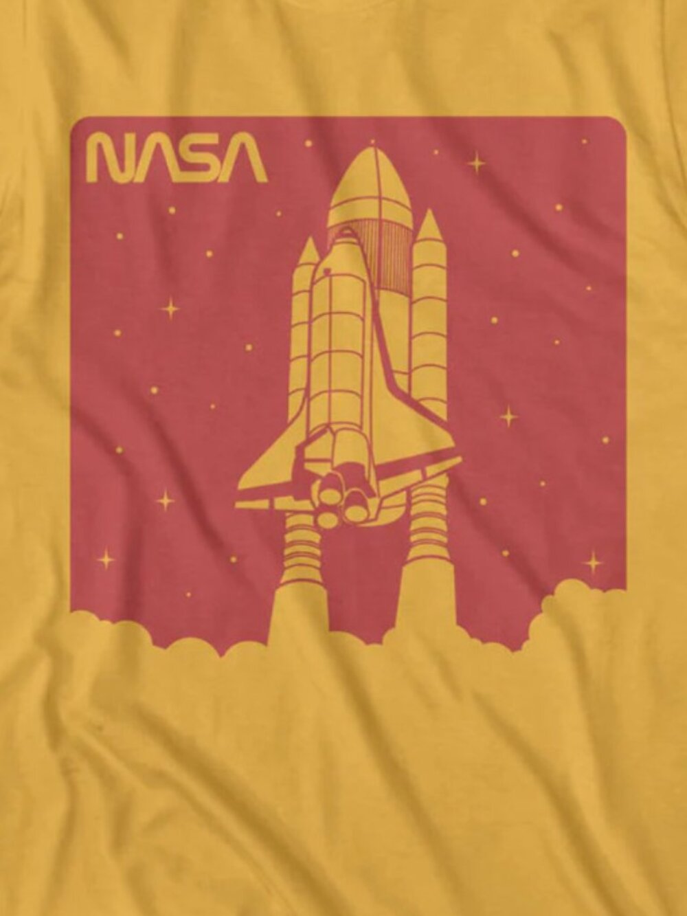 NASA Blast Off Space Aesthetic Retro Graphic Unisex T-Shirt - Picture 2 of 5
